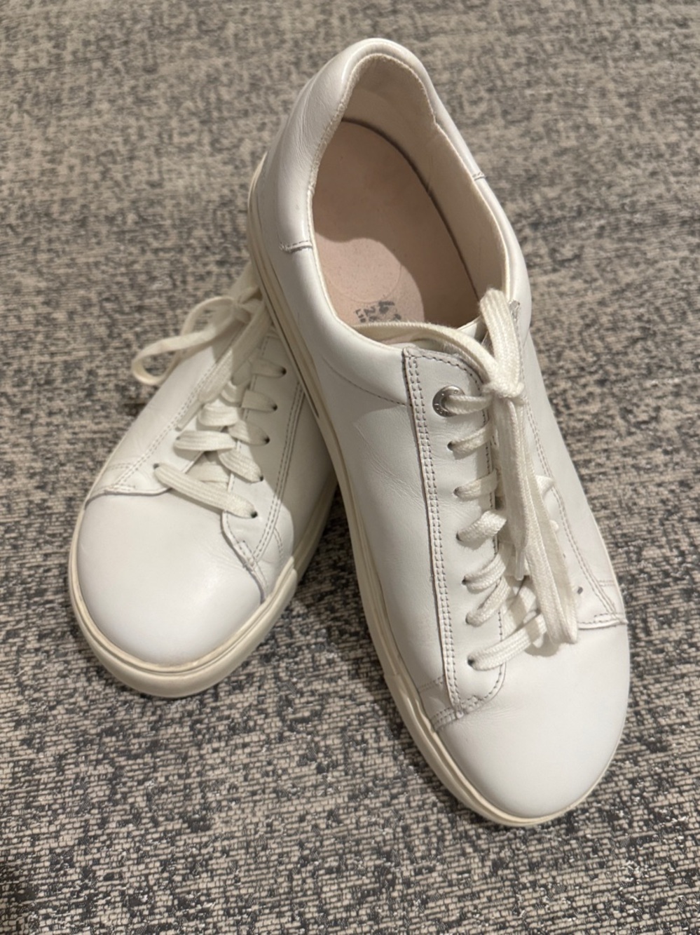 Birkenstock Bend Low Classic White Leather Women's Lace-Up Sneakers